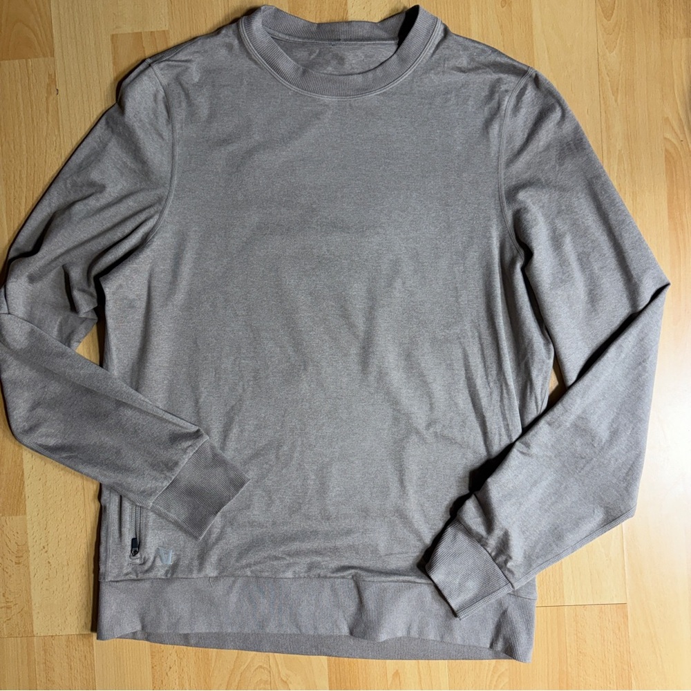Vuori‎ Ponto Performance Crew Taupe Heather Medium Athleisure Activewear
